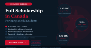 Full Scholarship in Canada for Bangladeshi Students